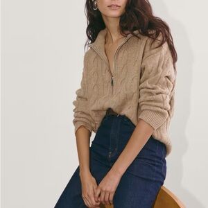 NWT | Everlane | Cable Half-Zip in Luxe Merino